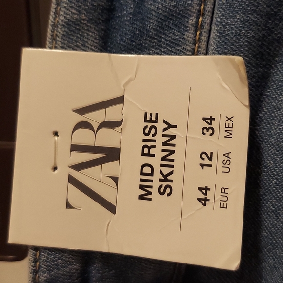 Zara mid rise skinny jeans size 12 - Picture 4 of 5